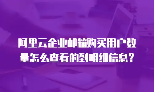 阿里云企业邮箱购买用户数量怎么查看的到明细信息？