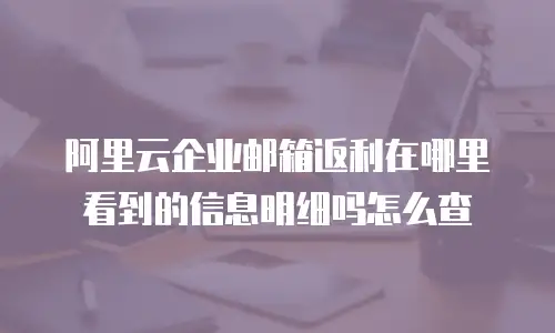 阿里云企业邮箱返利在哪里看到的信息明细吗怎么查