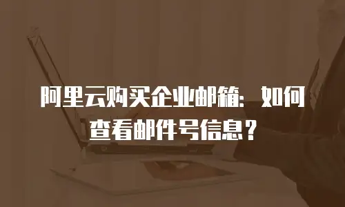 阿里云购买企业邮箱：如何查看邮件号信息？