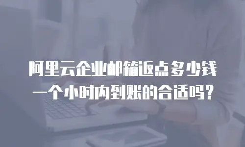 阿里云企业邮箱返点多少钱一个小时内到账的合适吗?
