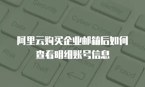 阿里云购买企业邮箱后如何查看明细账号信息