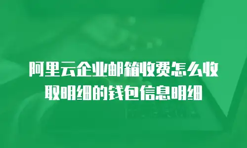 阿里云企业邮箱收费怎么收取明细的钱包信息明细