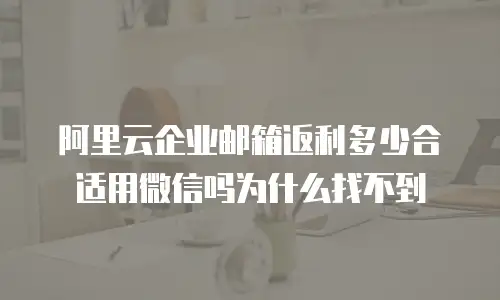 阿里云企业邮箱返利多少合适用微信吗为什么找不到