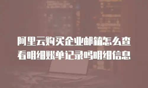 阿里云购买企业邮箱怎么查看明细账单记录吗明细信息