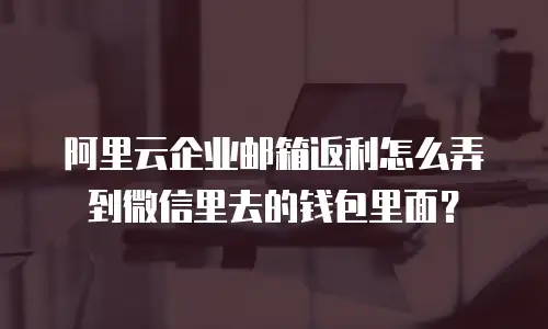 阿里云企业邮箱返利怎么弄到微信里去的钱包里面？