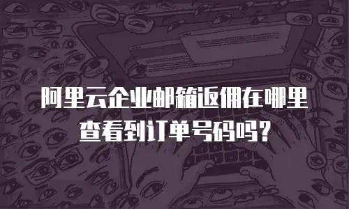 阿里云企业邮箱返佣在哪里查看到订单号码吗?