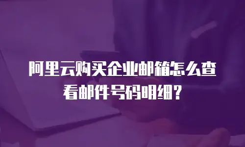 阿里云购买企业邮箱怎么查看邮件号码明细？