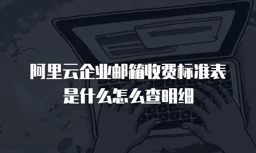 阿里云企业邮箱收费标准表是什么怎么查明细