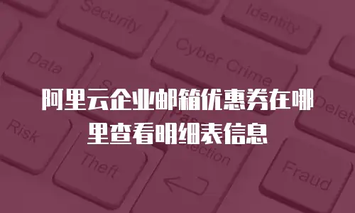 阿里云企业邮箱优惠券在哪里查看明细表信息