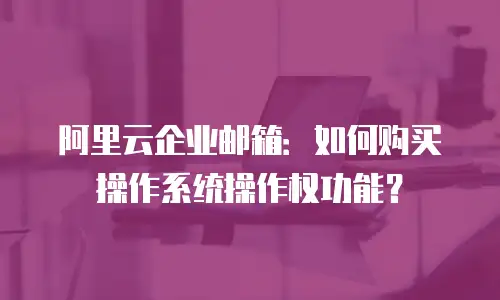 阿里云企业邮箱：如何购买操作系统操作权功能？