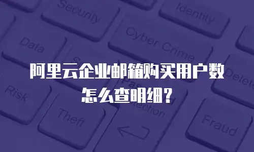 阿里云企业邮箱购买用户数怎么查明细？