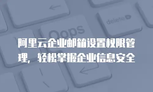 阿里云企业邮箱设置权限管理，轻松掌握企业信息安全