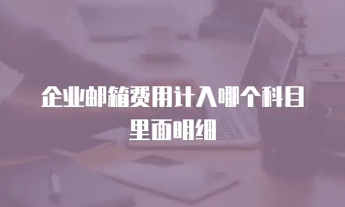 企业邮箱费用计入哪个科目里面明细