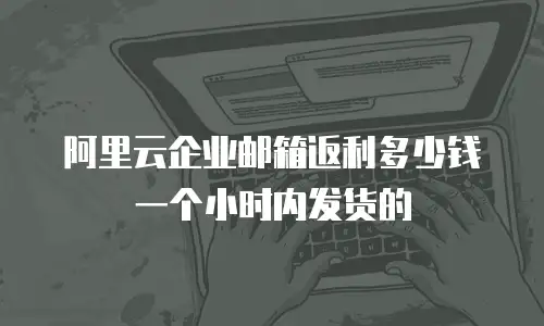 阿里云企业邮箱返利多少钱一个小时内发货的