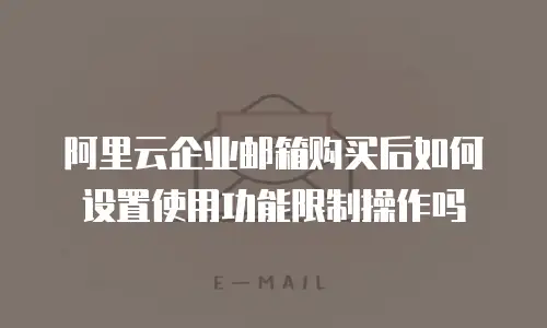 阿里云企业邮箱购买后如何设置使用功能限制操作吗