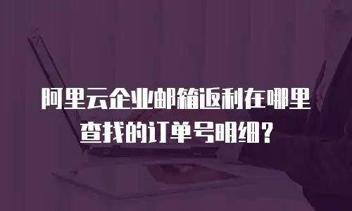 阿里云企业邮箱返利在哪里查找的订单号明细？