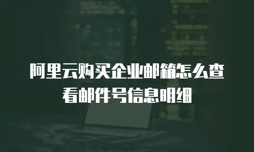 阿里云购买企业邮箱怎么查看邮件号信息明细