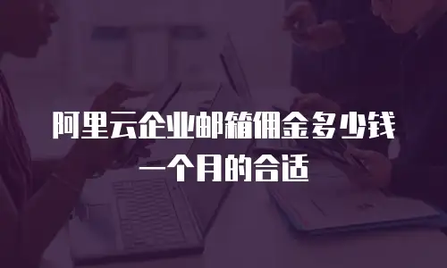 阿里云企业邮箱佣金多少钱一个月的合适