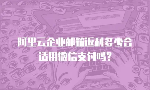 阿里云企业邮箱返利多少合适用微信支付吗?