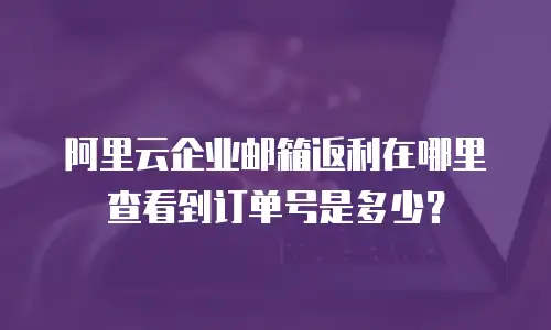 阿里云企业邮箱返利在哪里查看到订单号是多少？
