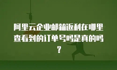 阿里云企业邮箱返利在哪里查看到的订单号吗是真的吗？