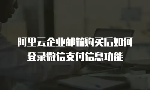 阿里云企业邮箱购买后如何登录微信支付信息功能