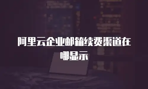 阿里云企业邮箱续费渠道在哪显示