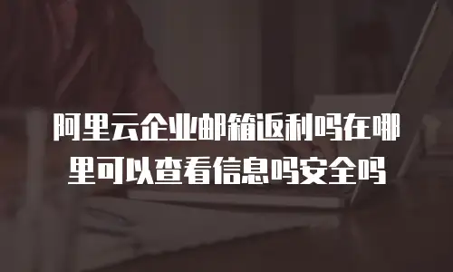 阿里云企业邮箱返利吗在哪里可以查看信息吗安全吗