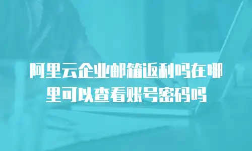 阿里云企业邮箱返利吗在哪里可以查看账号密码吗