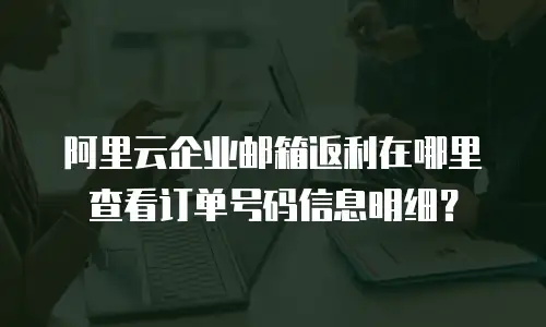 阿里云企业邮箱返利在哪里查看订单号码信息明细？