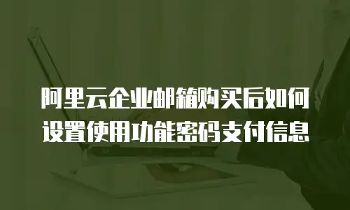 阿里云企业邮箱购买后如何设置使用功能密码支付信息