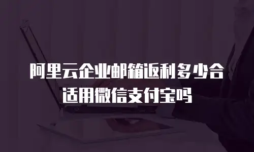 阿里云企业邮箱返利多少合适用微信支付宝吗