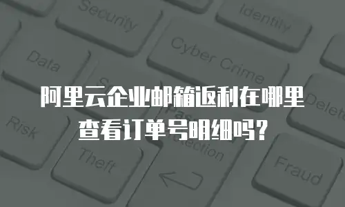 阿里云企业邮箱返利在哪里查看订单号明细吗？
