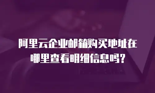 阿里云企业邮箱购买地址在哪里查看明细信息吗？