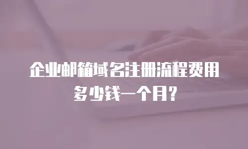 企业邮箱域名注册流程费用多少钱一个月？
