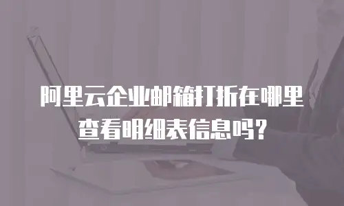 阿里云企业邮箱打折在哪里查看明细表信息吗？