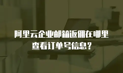 阿里云企业邮箱返佣在哪里查看订单号信息？