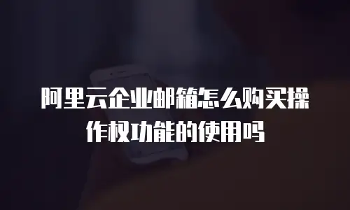阿里云企业邮箱怎么购买操作权功能的使用吗