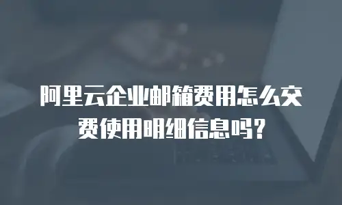 阿里云企业邮箱费用怎么交费使用明细信息吗？