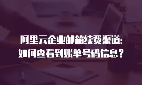 阿里云企业邮箱续费渠道：如何查看到账单号码信息？