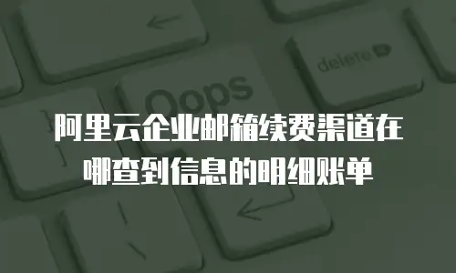 阿里云企业邮箱续费渠道在哪查到信息的明细账单