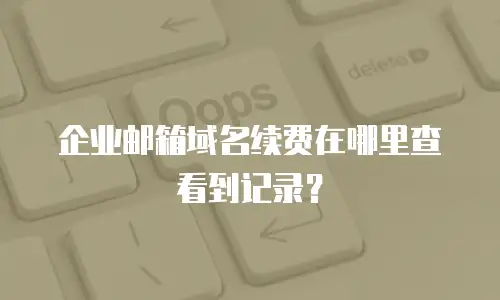 企业邮箱域名续费在哪里查看到记录？