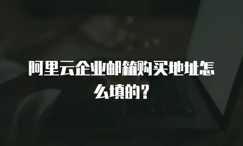 阿里云企业邮箱购买地址怎么填的？