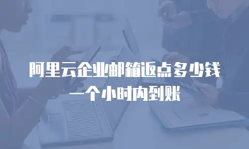 阿里云企业邮箱返点多少钱一个小时内到账