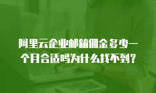 阿里云企业邮箱佣金多少一个月合适吗为什么找不到?