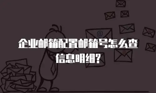  企业邮箱配置邮箱号怎么查信息明细?