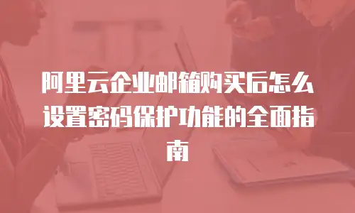 阿里云企业邮箱购买后怎么设置密码保护功能的全面指南