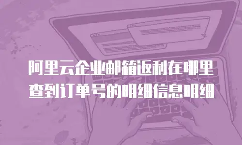 阿里云企业邮箱返利在哪里查到订单号的明细信息明细