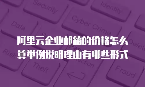 阿里云企业邮箱的价格怎么算举例说明理由有哪些形式