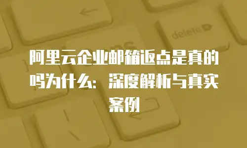 阿里云企业邮箱返点是真的吗为什么：深度解析与真实案例